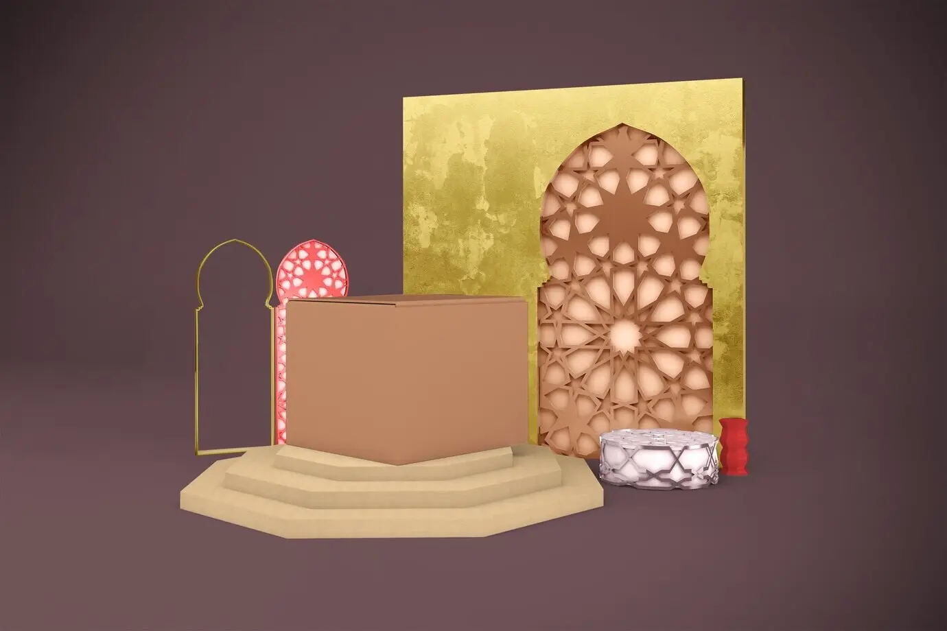 Лицевая сторона арабской коробки